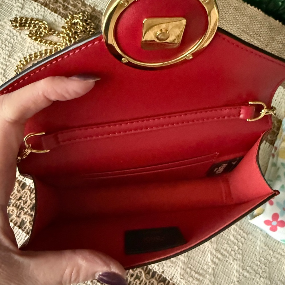 Fendi Leather Red F Crossbody Bag/ Belt Bag - Picture 9 of 9
